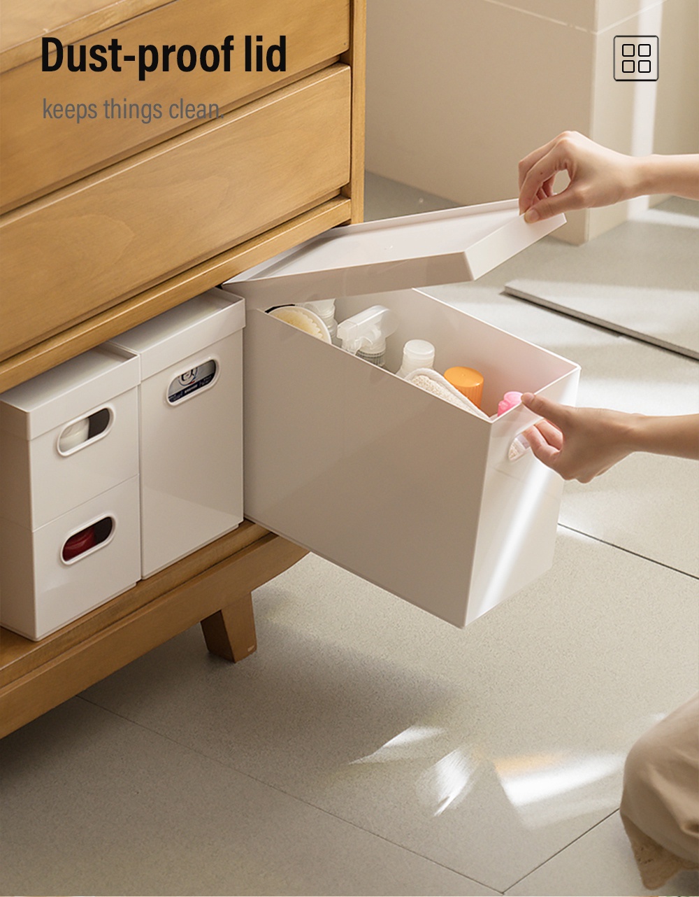 PET Multi-purpose Organizer Cosmetic Storage Box-4